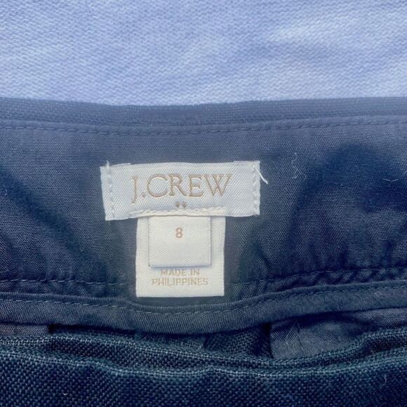 J.Crew Black Linen Mini Scallop Hem Shorts - Picture 5 of 6